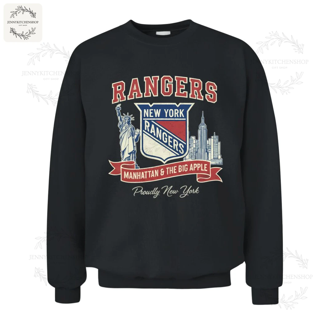 New York Rangers Manhattan The Big Apple T Shirt 2