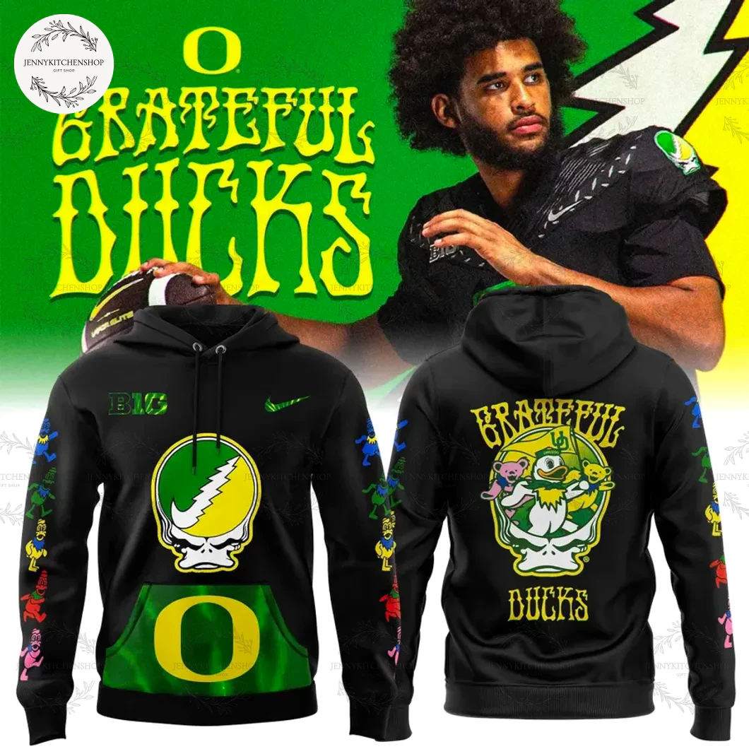 Oregon Ducks Tie-Dye Grateful Ducks 2025 Hoodie