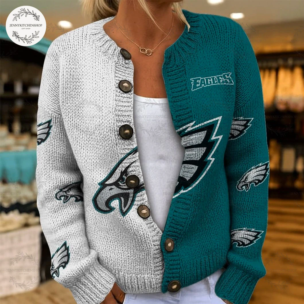 Philadelphia Eagles Christmas Cardigan Sweater