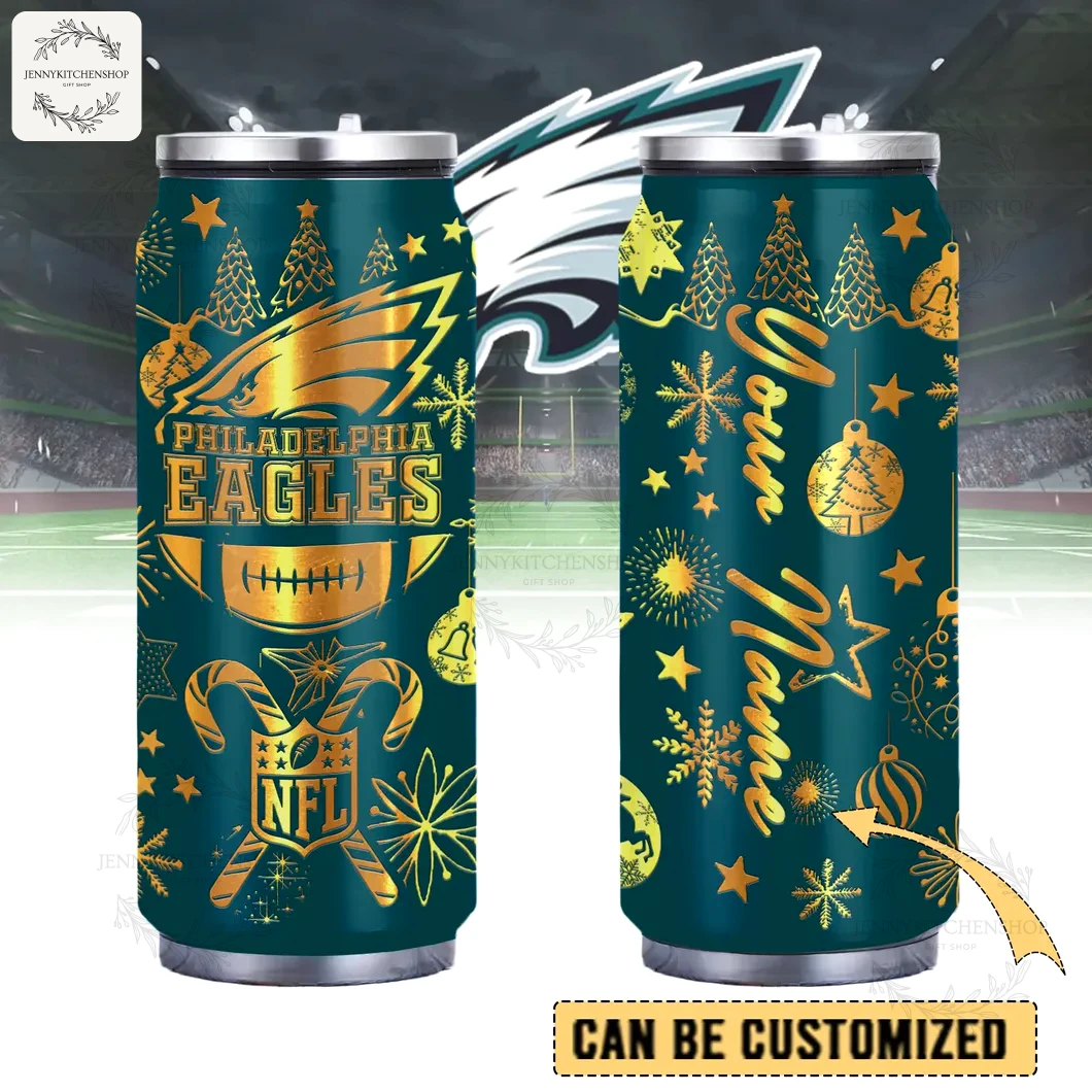 Philadelphia Eagles X Christmas Can Shaped Tumbler 1