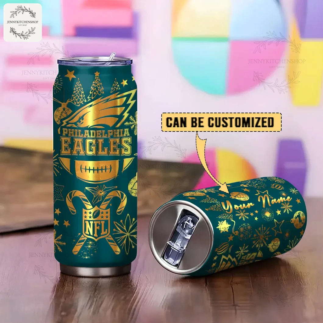 Philadelphia Eagles X Christmas Can Shaped Tumbler 2