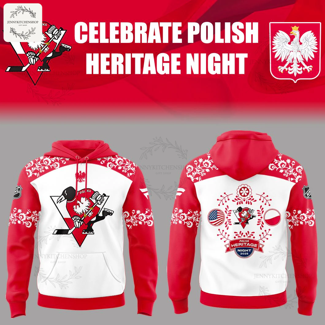 Pittsburgh Penguins Celebrate Polish Heritage Night 2025 Combo Hoodie