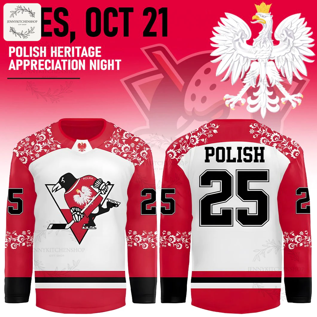 Pittsburgh Penguins x Polish Heritage Night 2025 Custom Jersey