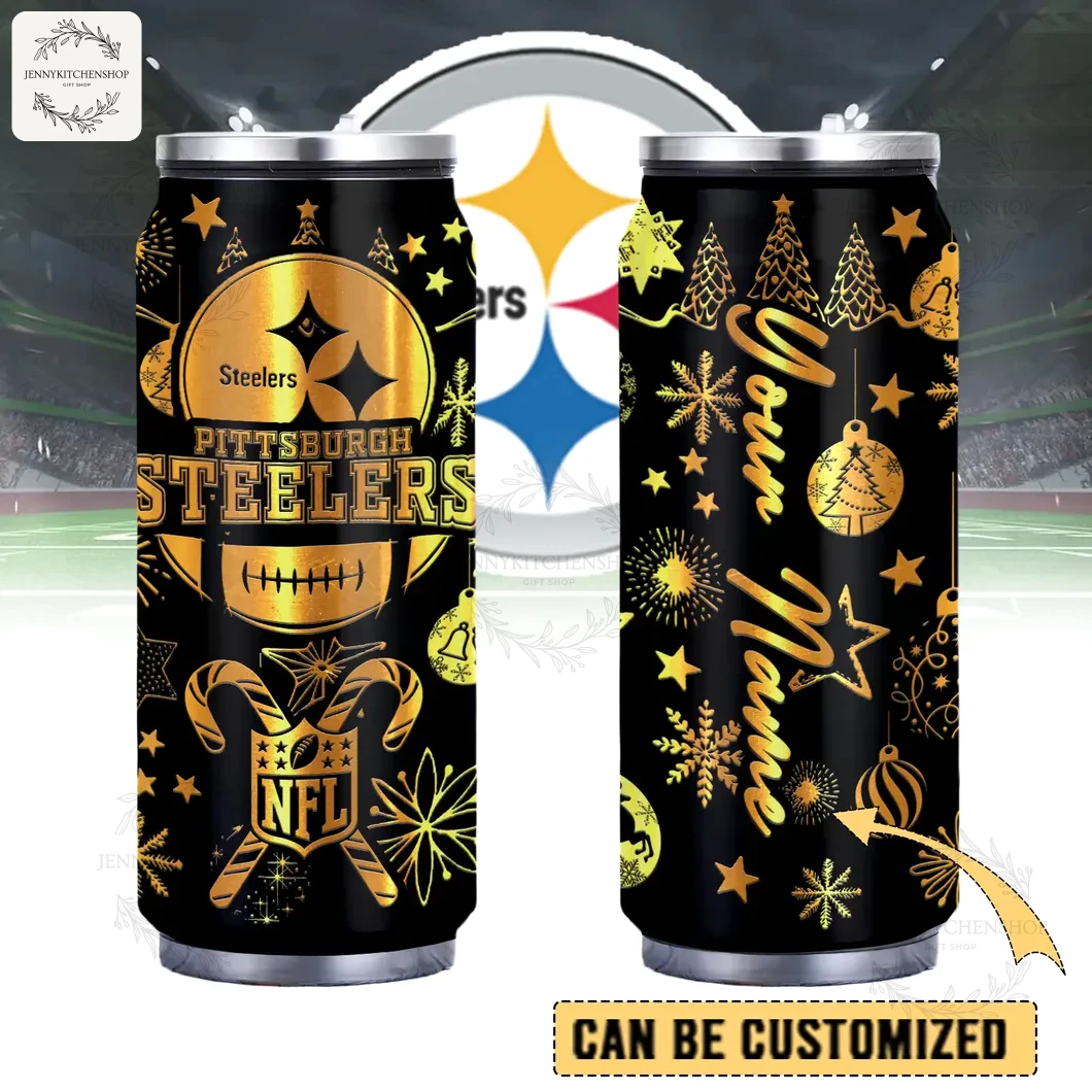 Pittsburgh Steelers x Christmas Can Shaped Tumbler