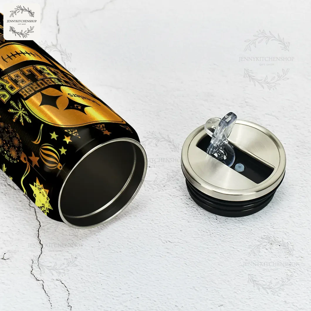 Pittsburgh Steelers X Christmas Can Shaped Tumbler 4