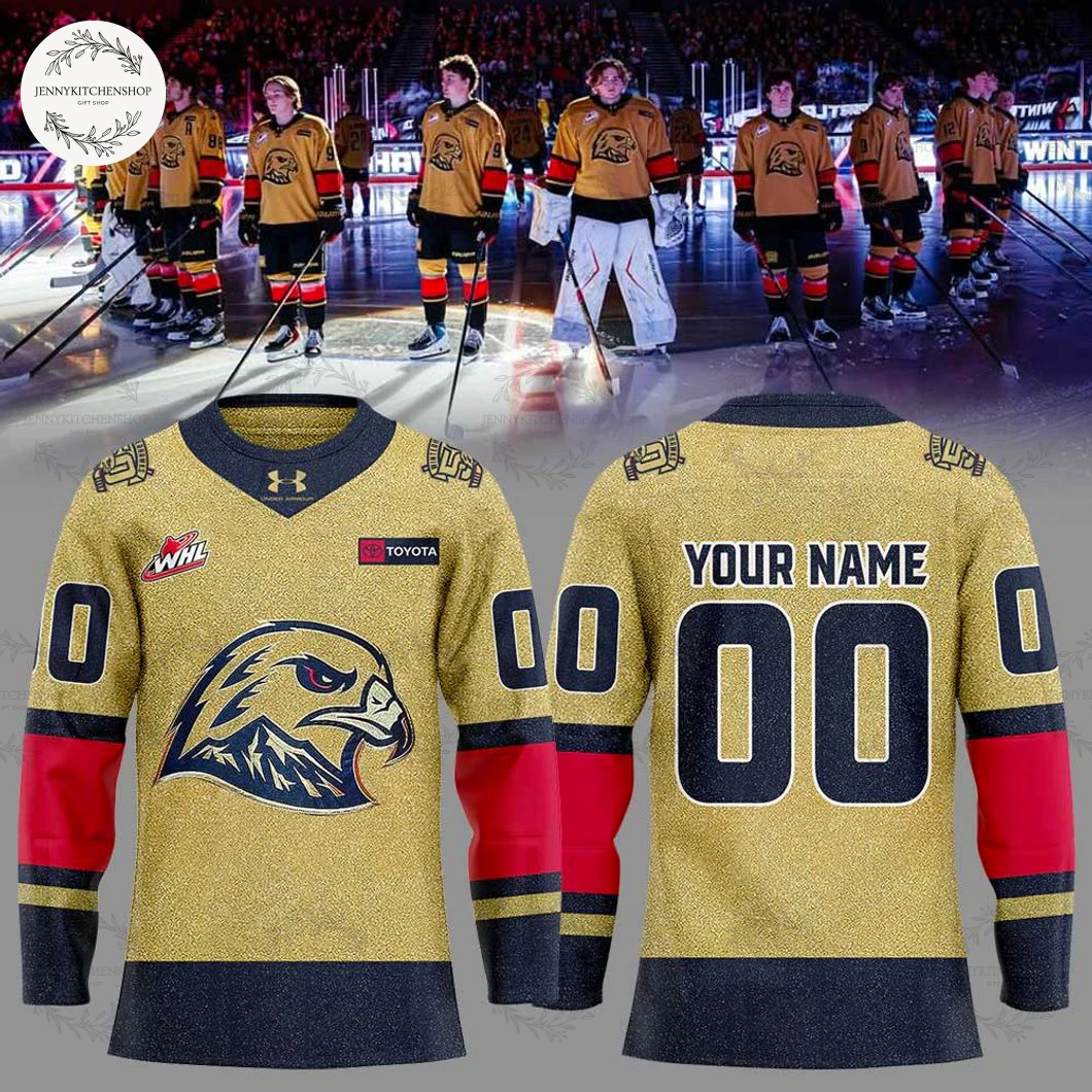 Portland Winterhawks 50th Golden Uniform Hockey Jersey