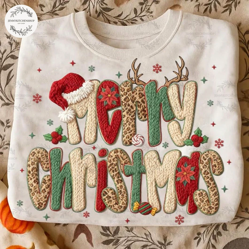 Realistic Yarn Holiday Merry Christmas T-Shirt