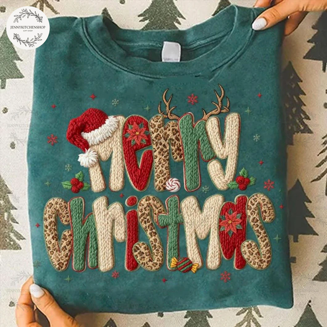 Realistic Yarn Holiday Merry Christmas T-Shirt