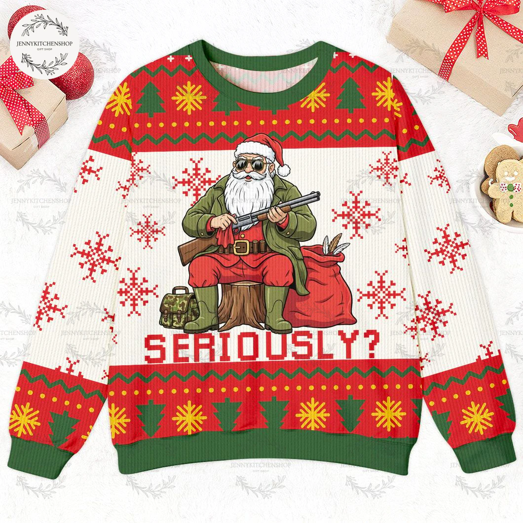 Seriously Santa 2025 Ugly Sweater