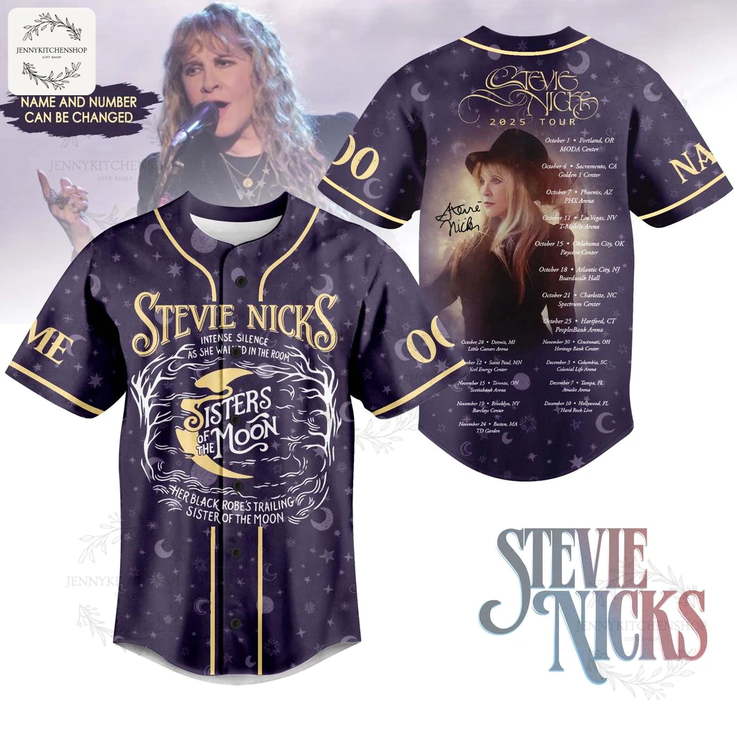 Stevie Nicks Sisters Of The Moon 2025 Tour Baseball Jersey