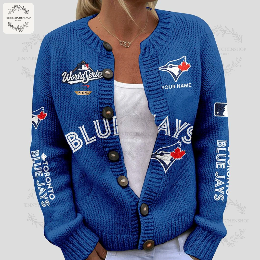 Toronto Blue Jays World Series 2025 Custom Cardigan Sweater