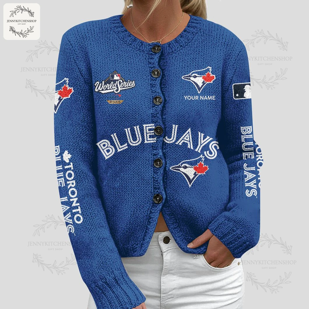 Toronto Blue Jays World Series 2025 Custom Cardigan Sweater