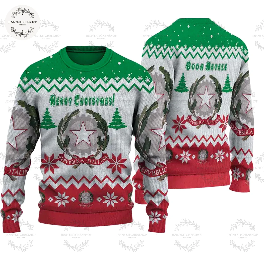 Ugly Sweater Italy Knitted Sweater Christmas