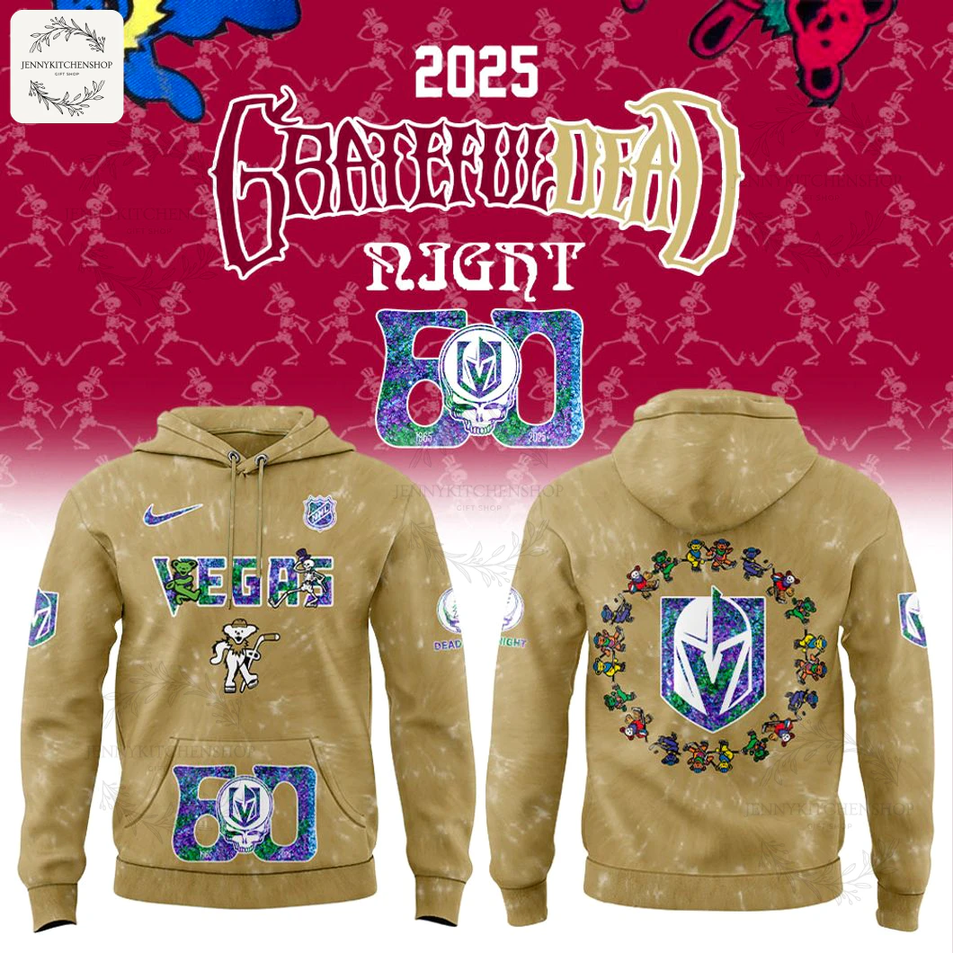 Vegas Golden Knights Grateful Dead 60th Anniversary 2025 Hoodie