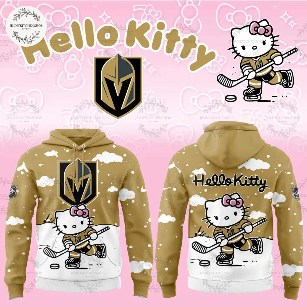 Vegas Golden Knights Hello Kitty Fans New Hoodie