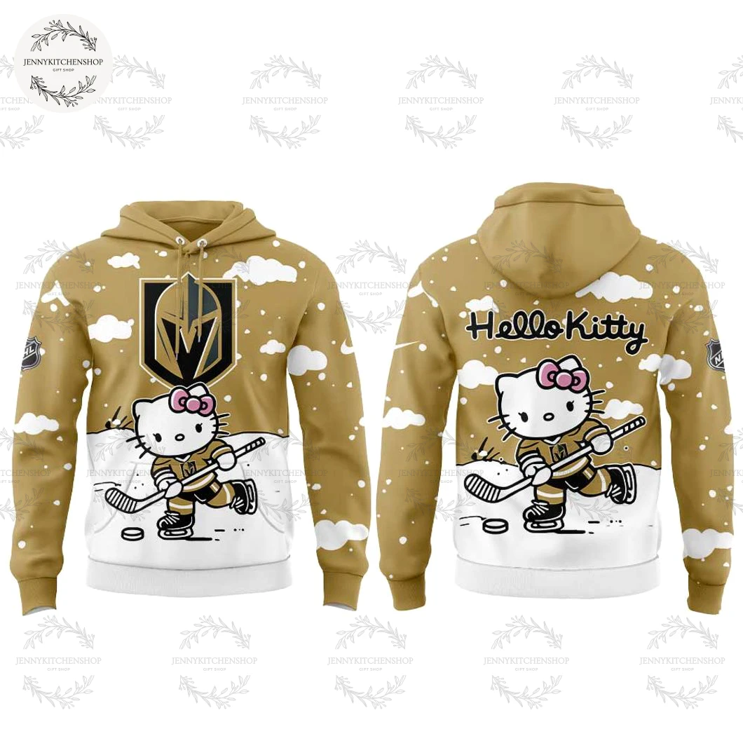 Vegas Golden Knights Hello Kitty Fans New Hoodie