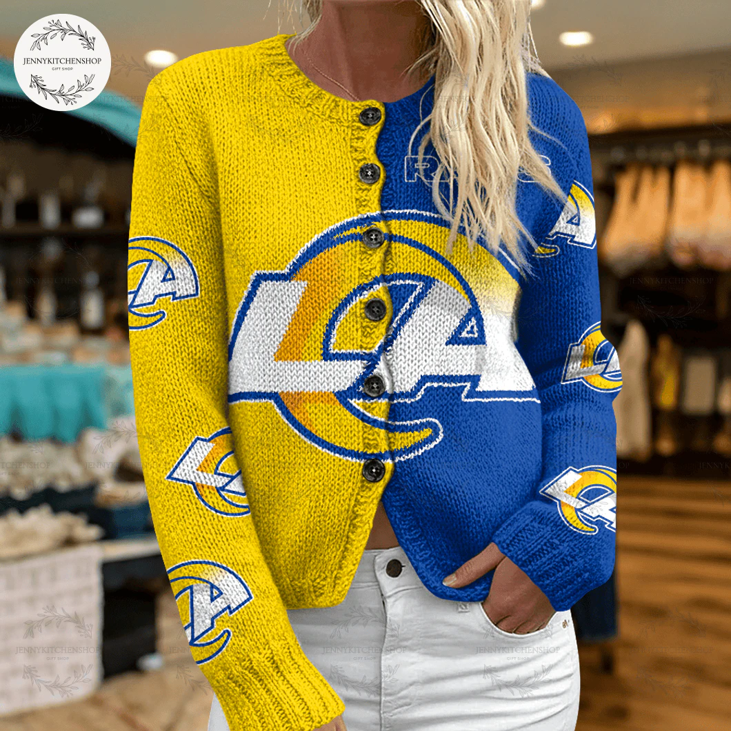 Wmen’s Los Angeles Rams New Cardigan Sweater Wmen’s Los Angeles Rams New Cardigan Sweater
