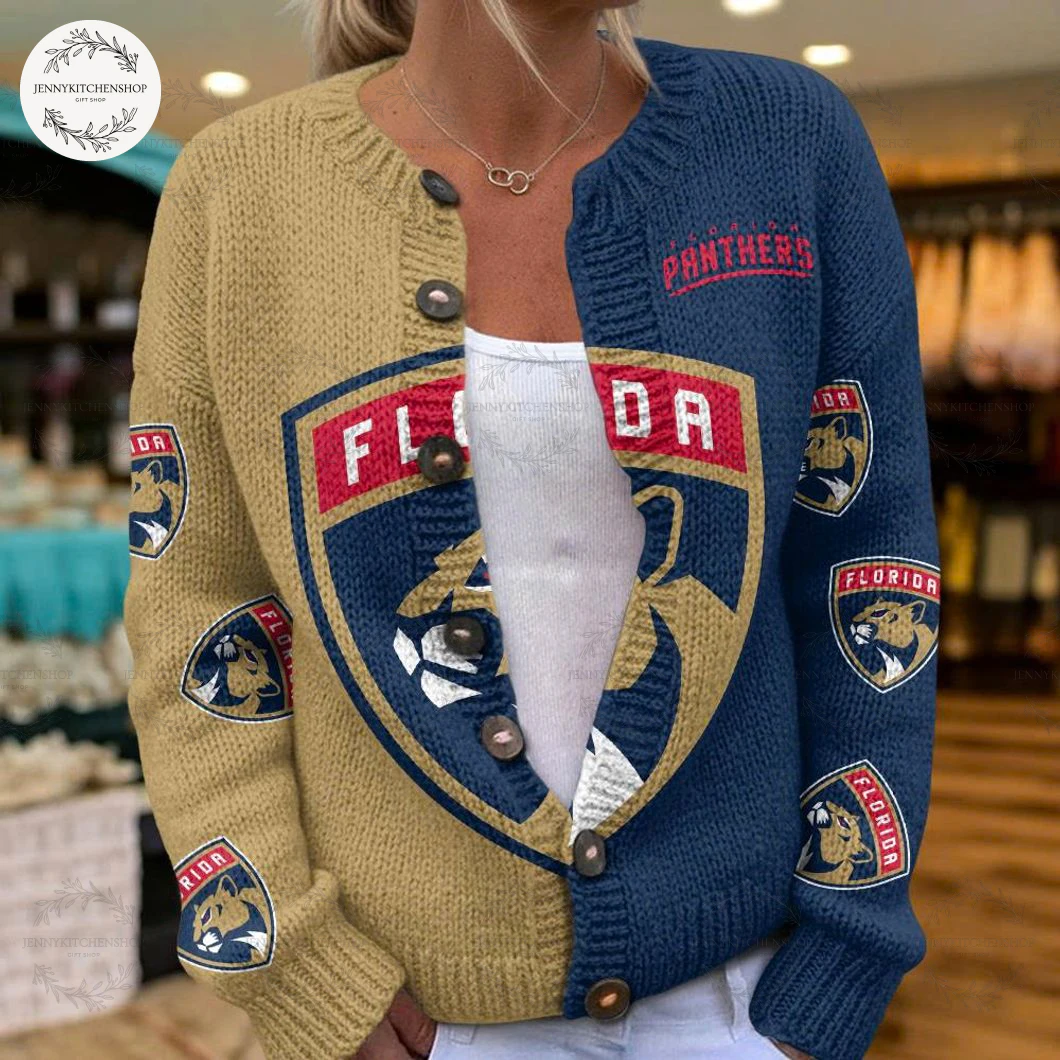 Women Florida Panthers New Sweater Cardigan
