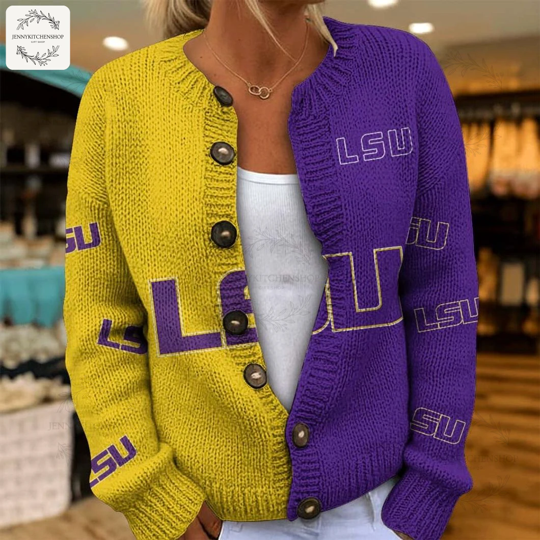 Women’s LSU Tigers Limited Cardigan Sweater