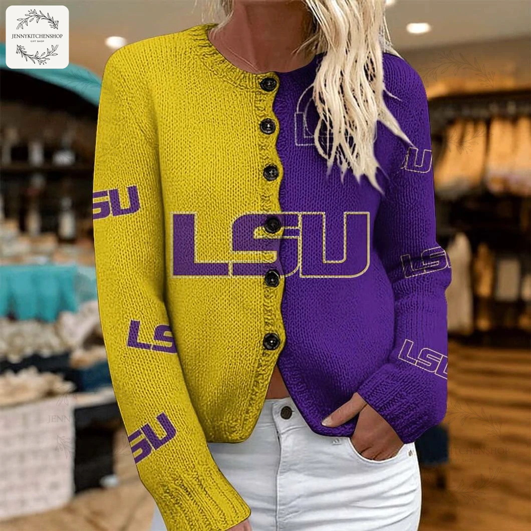 Women’s LSU Tigers Limited Cardigan Sweater