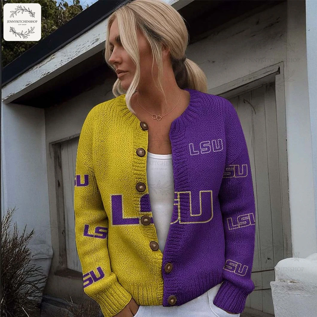 Women's LSU Tigers Limited Cardigan Sweater Women's LSU Tigers Limited Cardigan Sweater