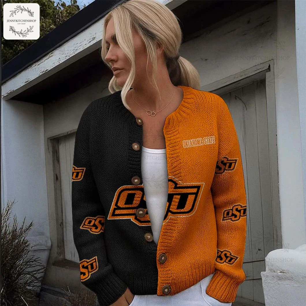 Women's Oklahoma State Cowboys Cardigan Sweater Women's Oklahoma State Cowboys Cardigan Sweater