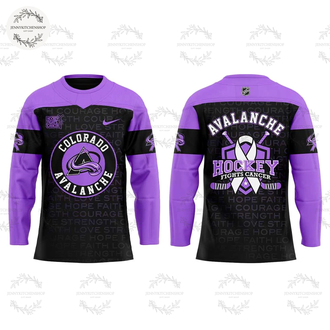 2025 Colorado Avalanche Fights Cancer Hockey Jersey
