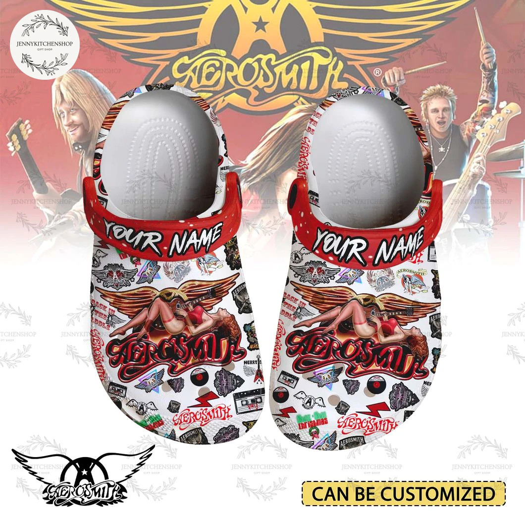 Aeorosmith x Christmas Crocs Crocband Clogs Aeorosmith x Christmas Crocs Crocband Clogs