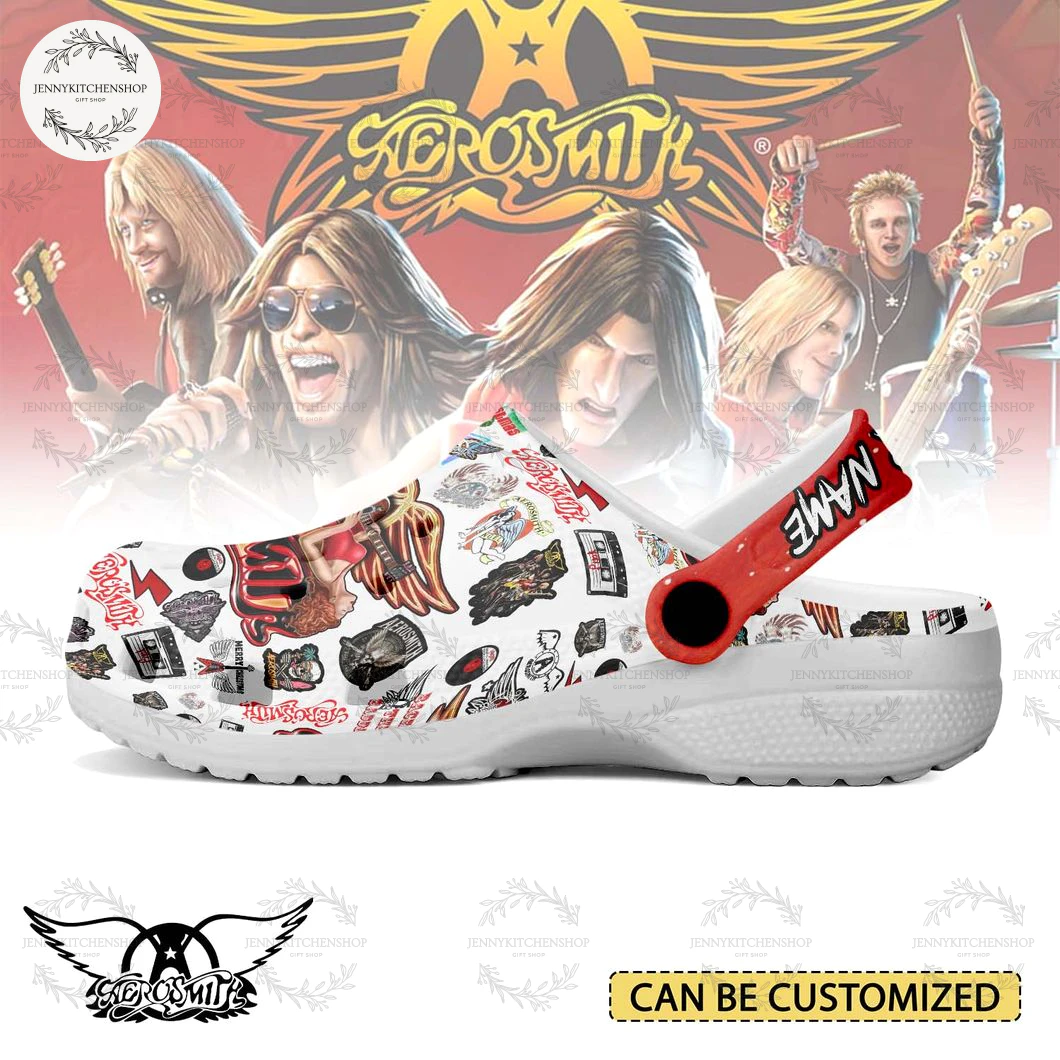 Aeorosmith x Christmas Crocs Crocband Clogs Aeorosmith x Christmas Crocs Crocband Clogs