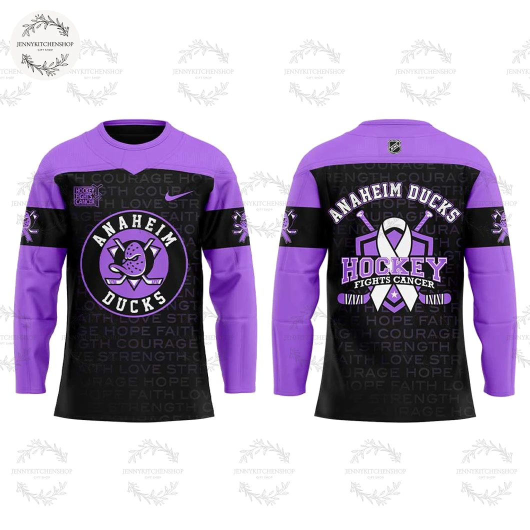Anaheim Ducks Fights Cancer Night 2025 Hockey Jersey