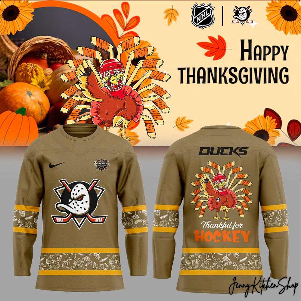 Anaheim Ducks Happy Thanksgiving 2025 Limited Hockey Jersey