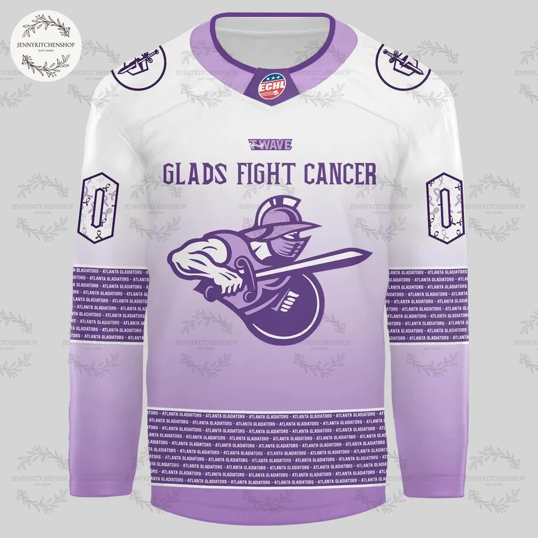 Atlanta Gladiators ”Glads Fight Cancer” 2025 Hockey Jersey