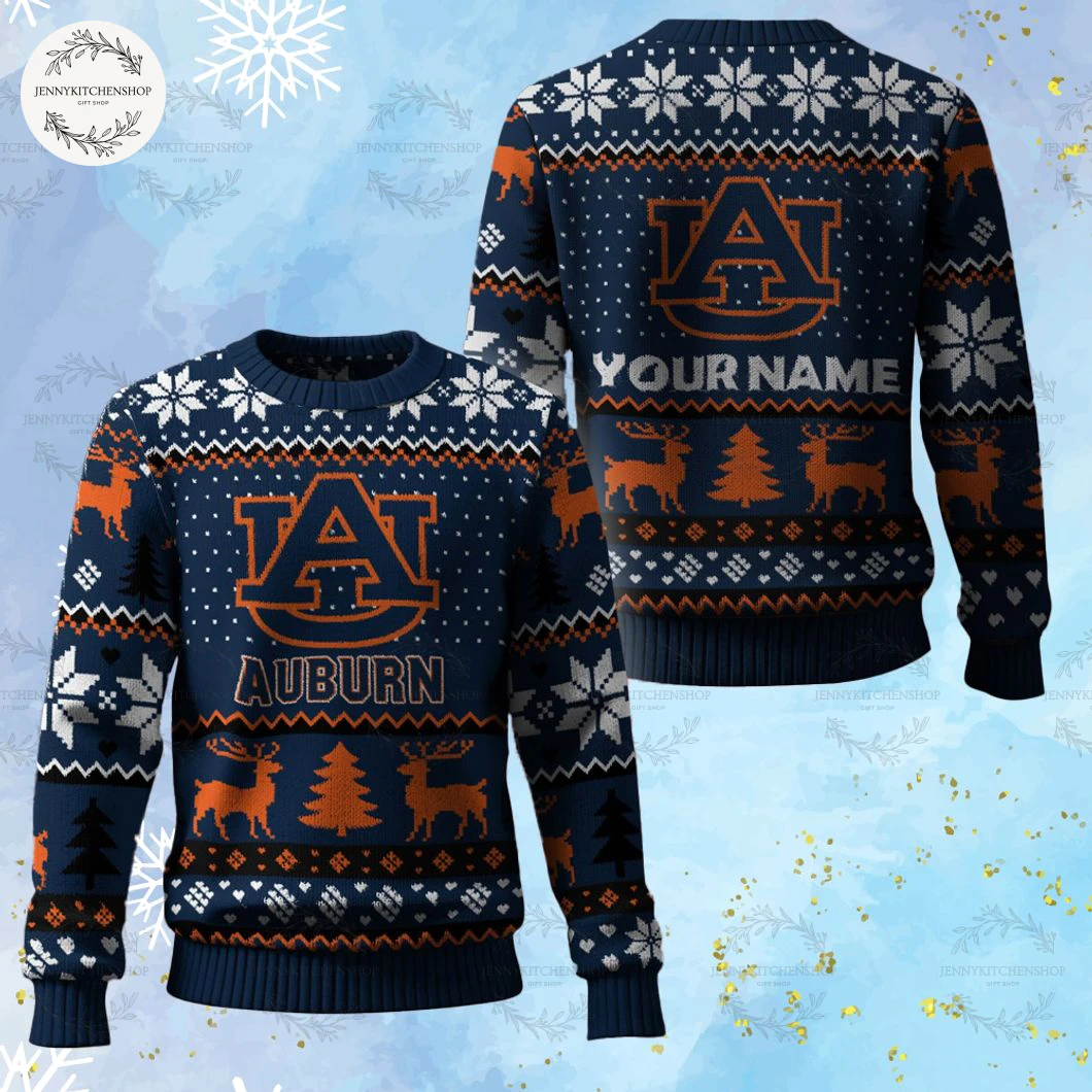 Auburn Tigers For Fans Merry Christmas Cozy Sweater