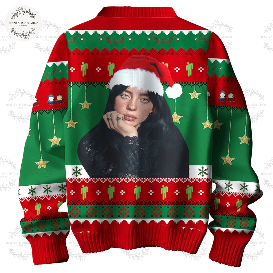 Billie Eilish Happy Holiday Christmas Ugly Sweater