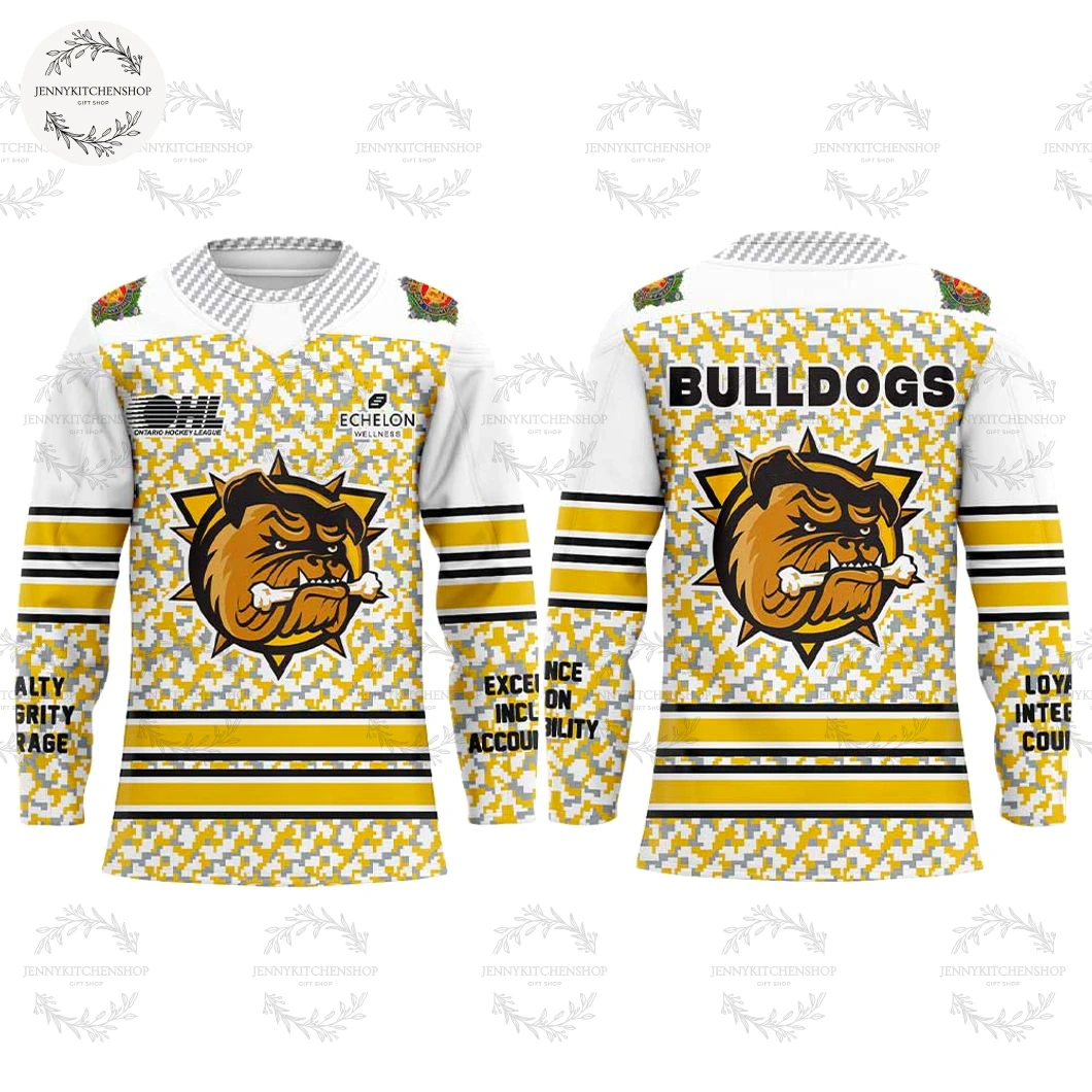 Brantford Bulldogs 2025 Military Appreciation Night Hockey Jersey