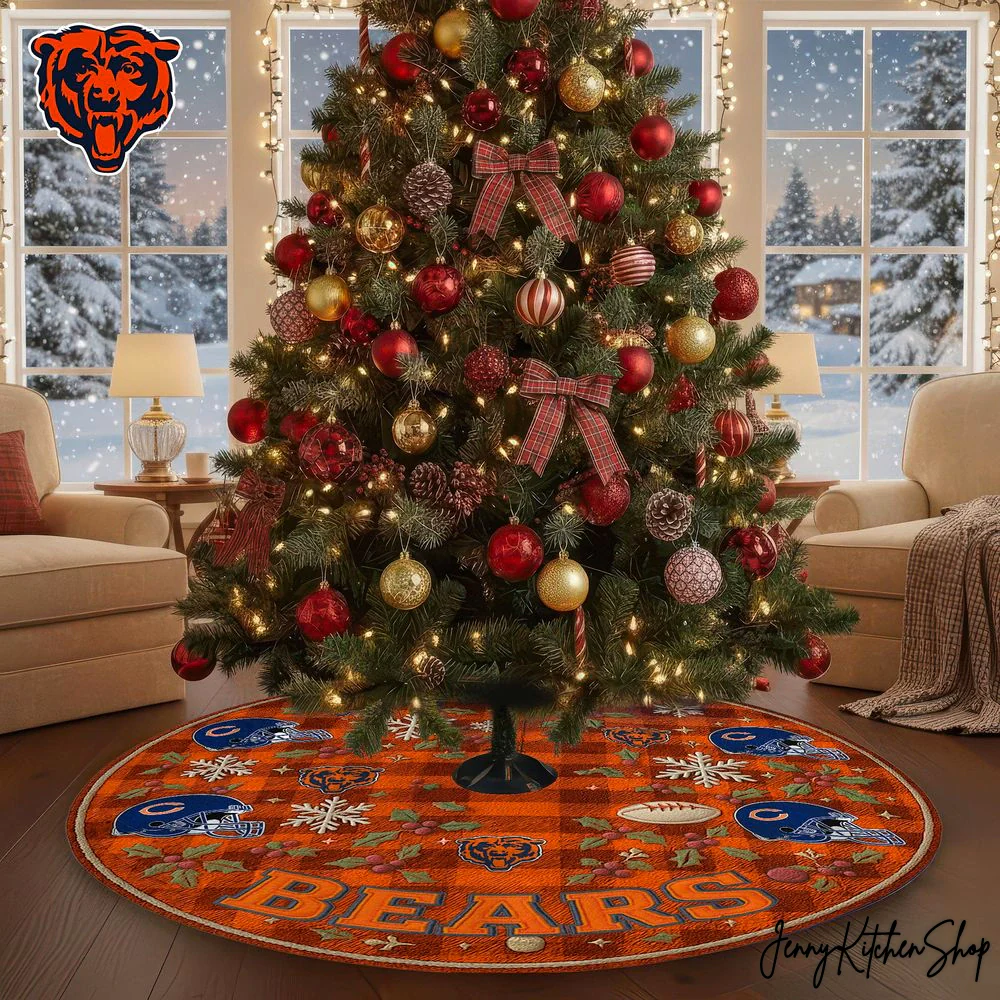 Chicago Bears Christmas Tree Skirt