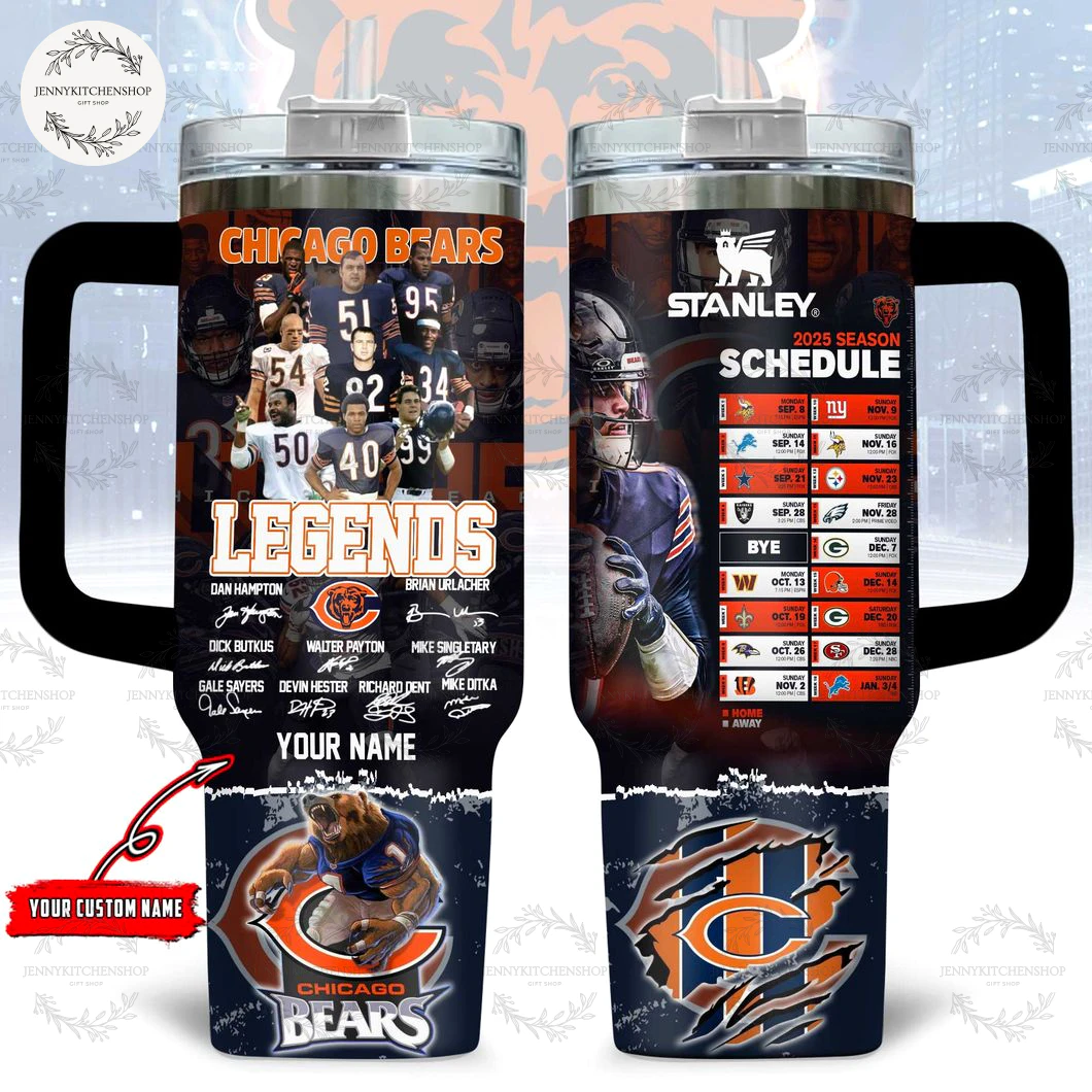 Chicago Bears Legends 2025 Season Custom Tumbler