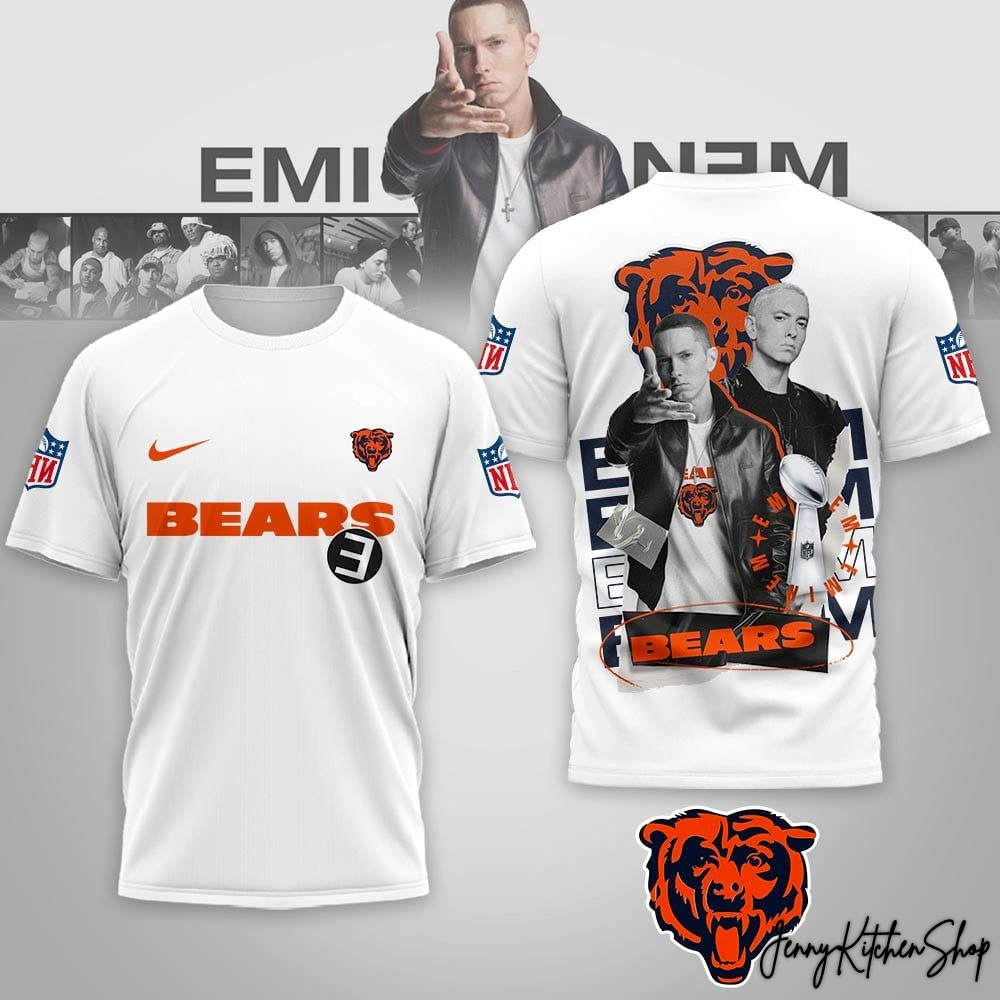 Chicago Bears x Eminem Fans 3D T-Shirt