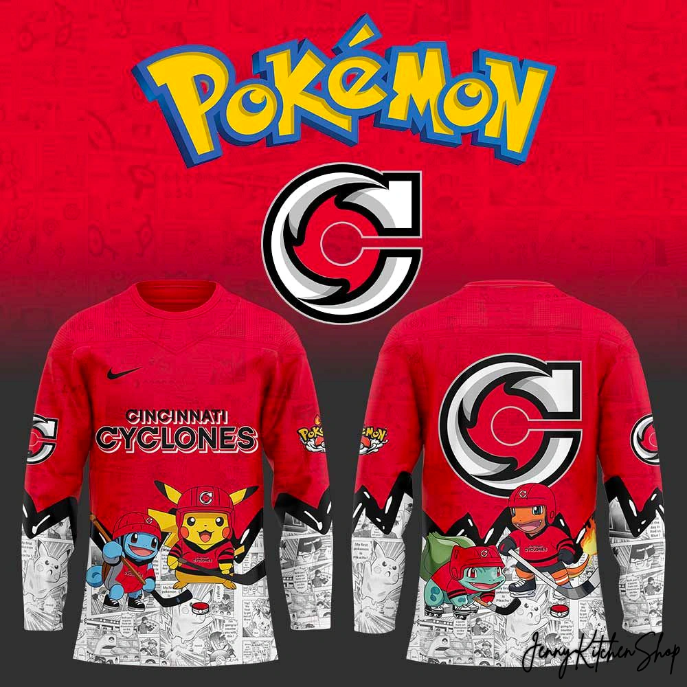 Cincinnati Cyclones x Pokémon 2025 Limited Hockey Jersey Cincinnati Cyclones x Pokémon 2025 Limited Hockey Jersey
