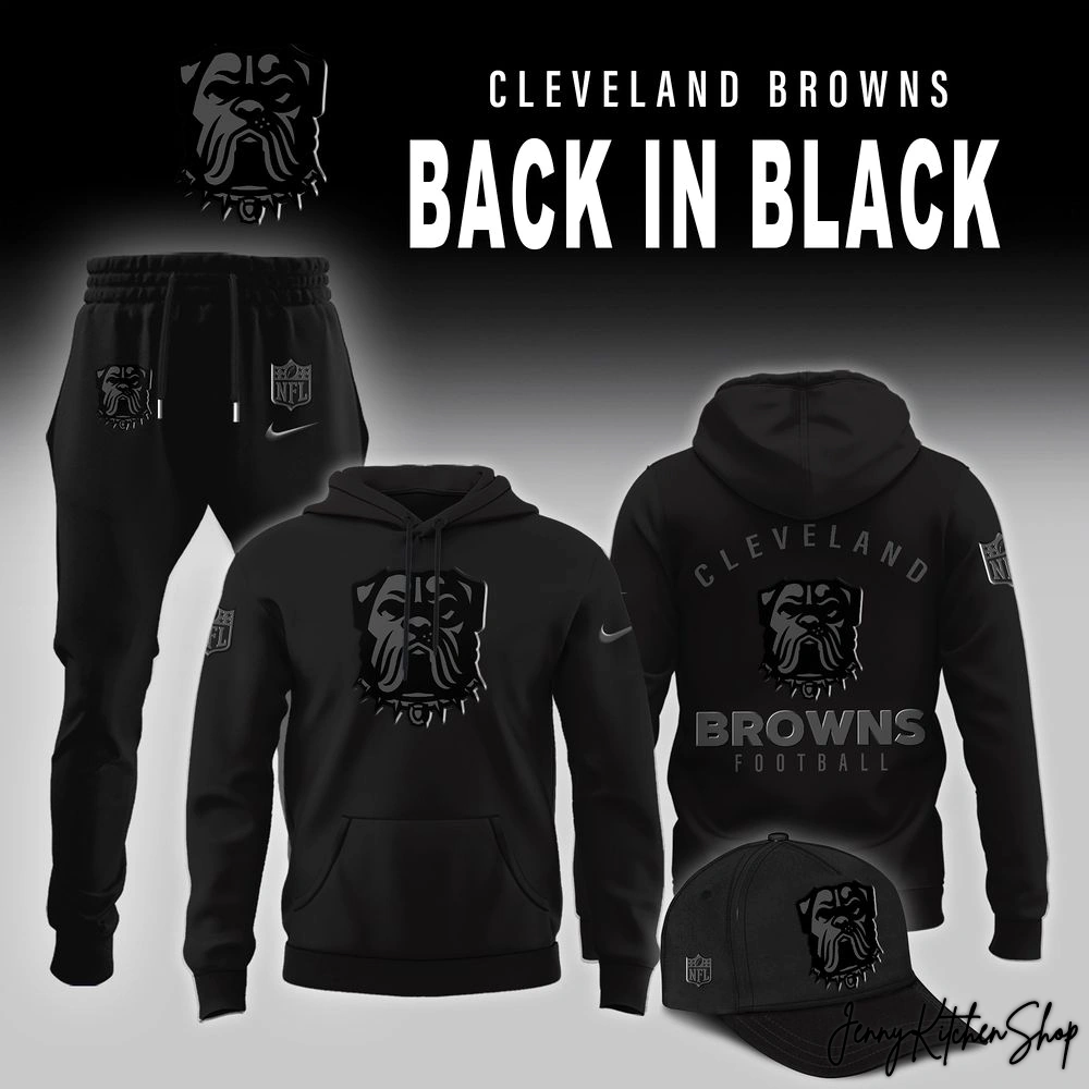 Cleveland Browns Back In Black 2025 Limited Collection Hoodie Cleveland Browns Back In Black 2025 Limited Collection Hoodie