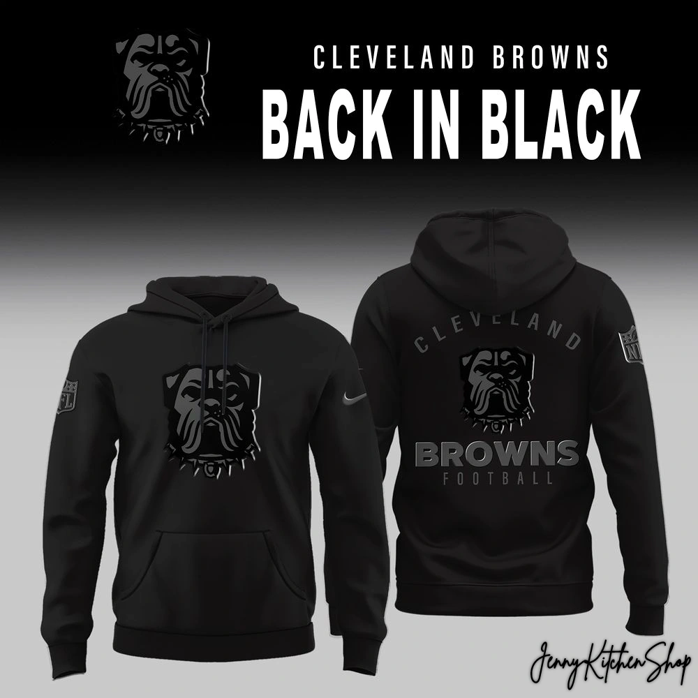 Cleveland Browns Back In Black 2025 Limited Collection Hoodie