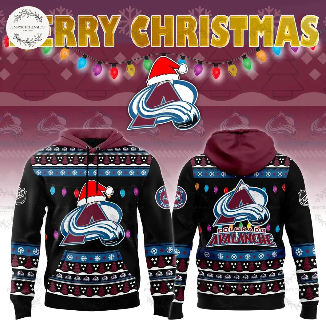 Colorado Avalanche 2025 Merry Christmas Hoodie