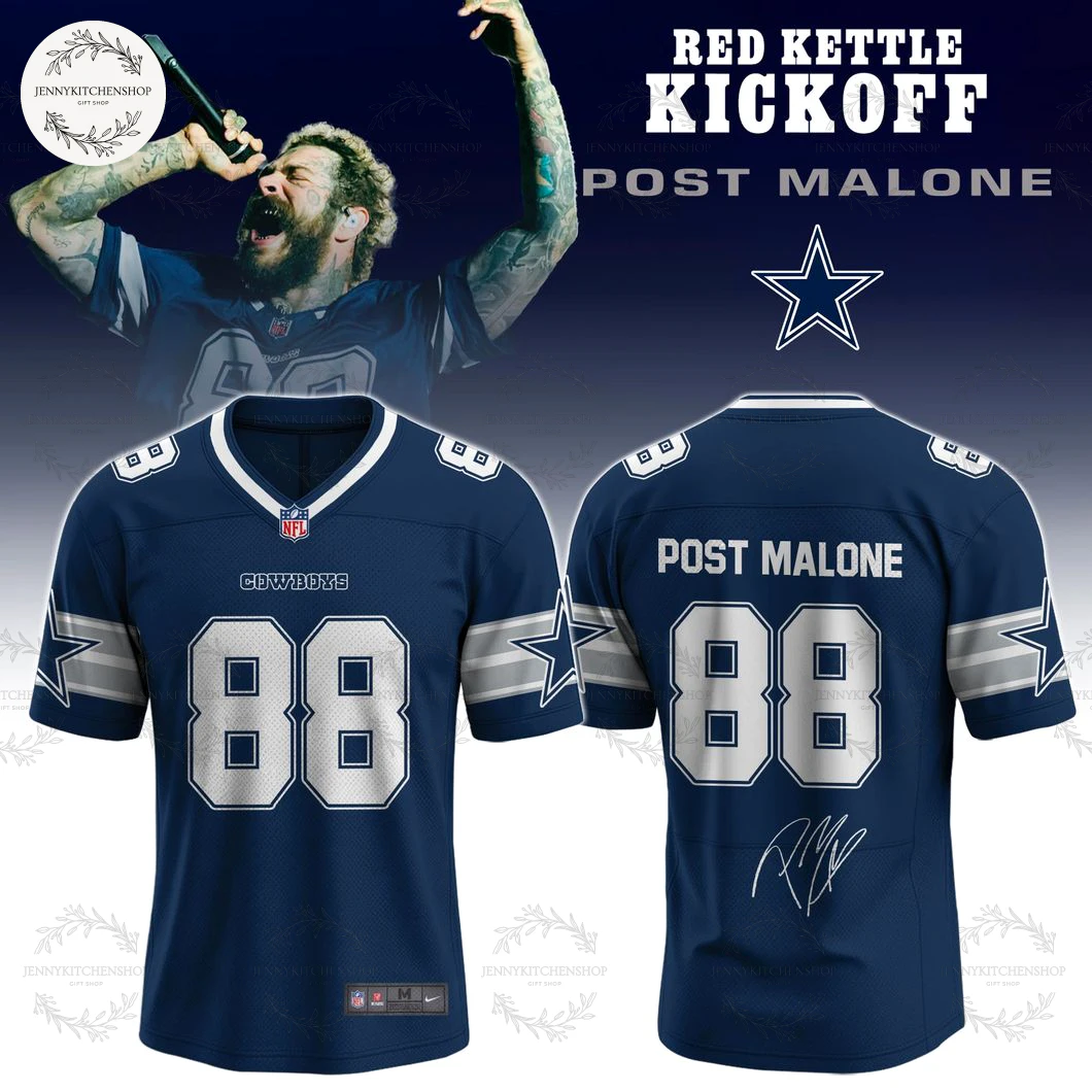 Jersey Dallas Cowboys x Post Malone Red Kettle Kickoff 2025 Limited Edition