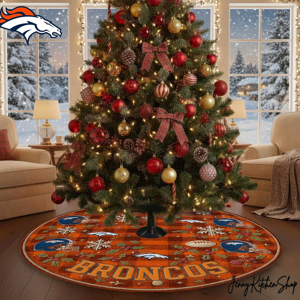 Denver Broncos Christmas Tree Skirt
