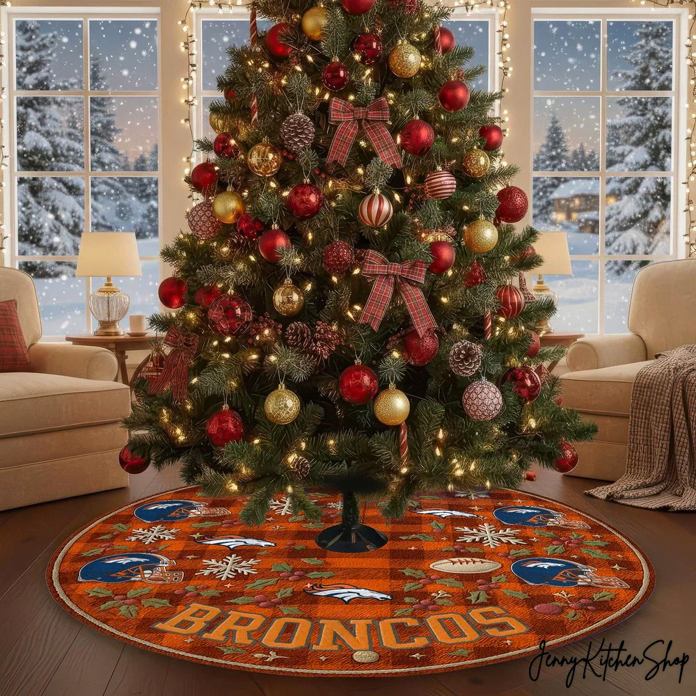 Denver Broncos Christmas Tree Skirt
