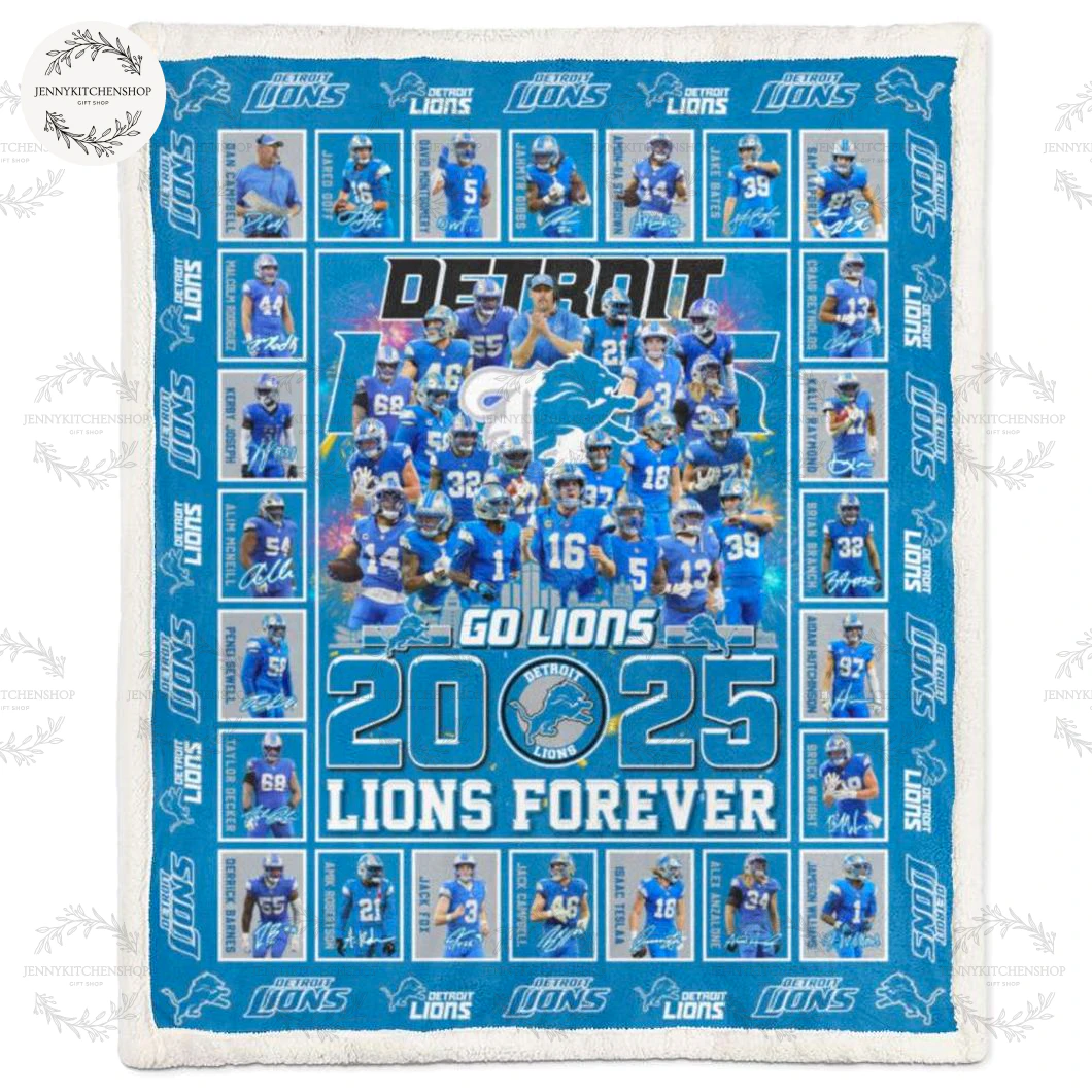 Detroit Lions 2025 Go Lions Forever Fleece Blanket