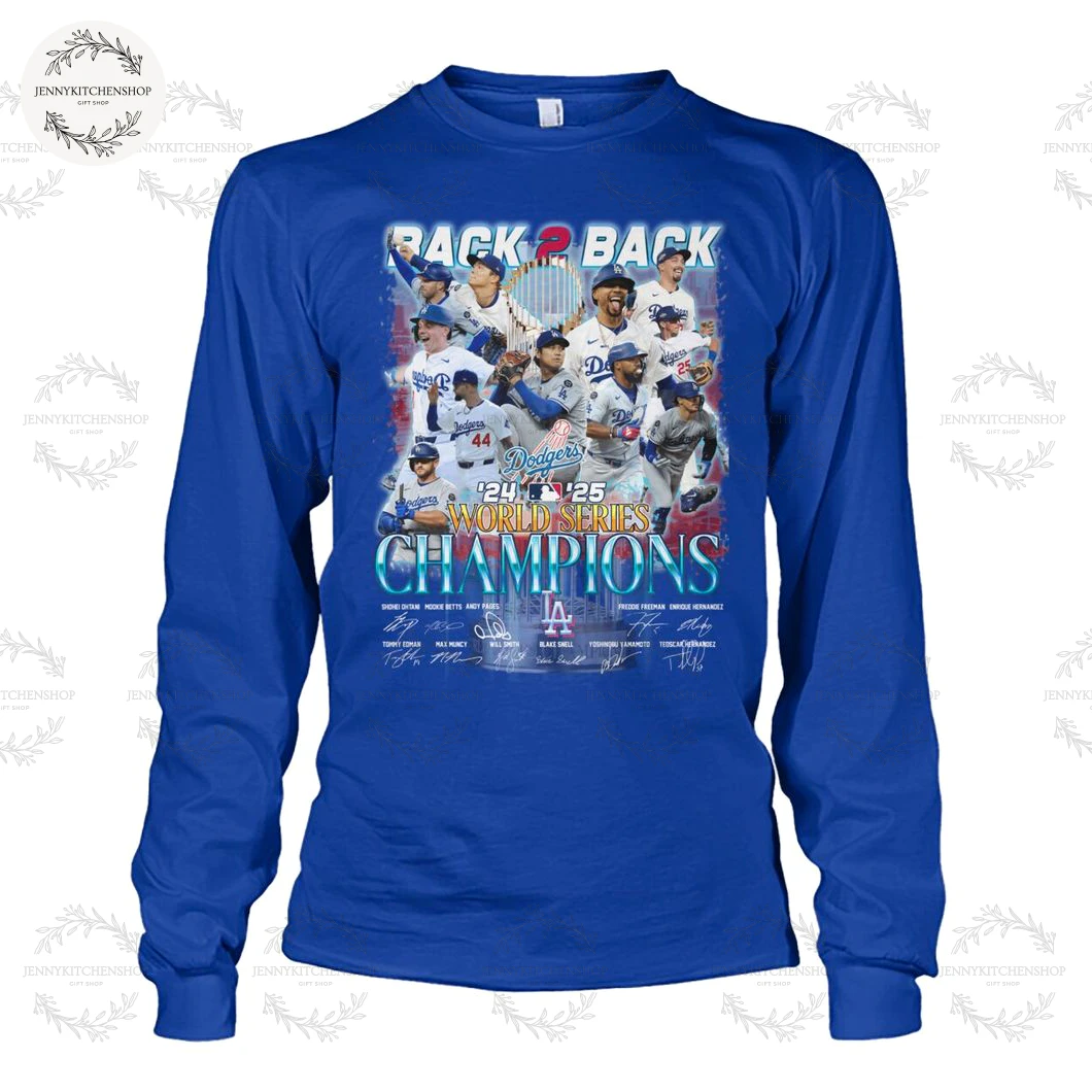 Dodgers Back To Back 2025 World Series Champions T-Shirt