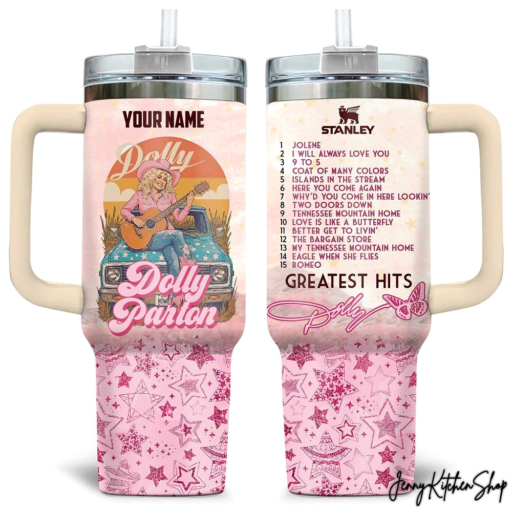 Dolly Parton Music Custom Stanley Fans Tumbler