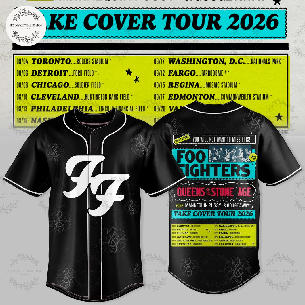 Foo Fighters Take Cover Tour 2025 Jersey
