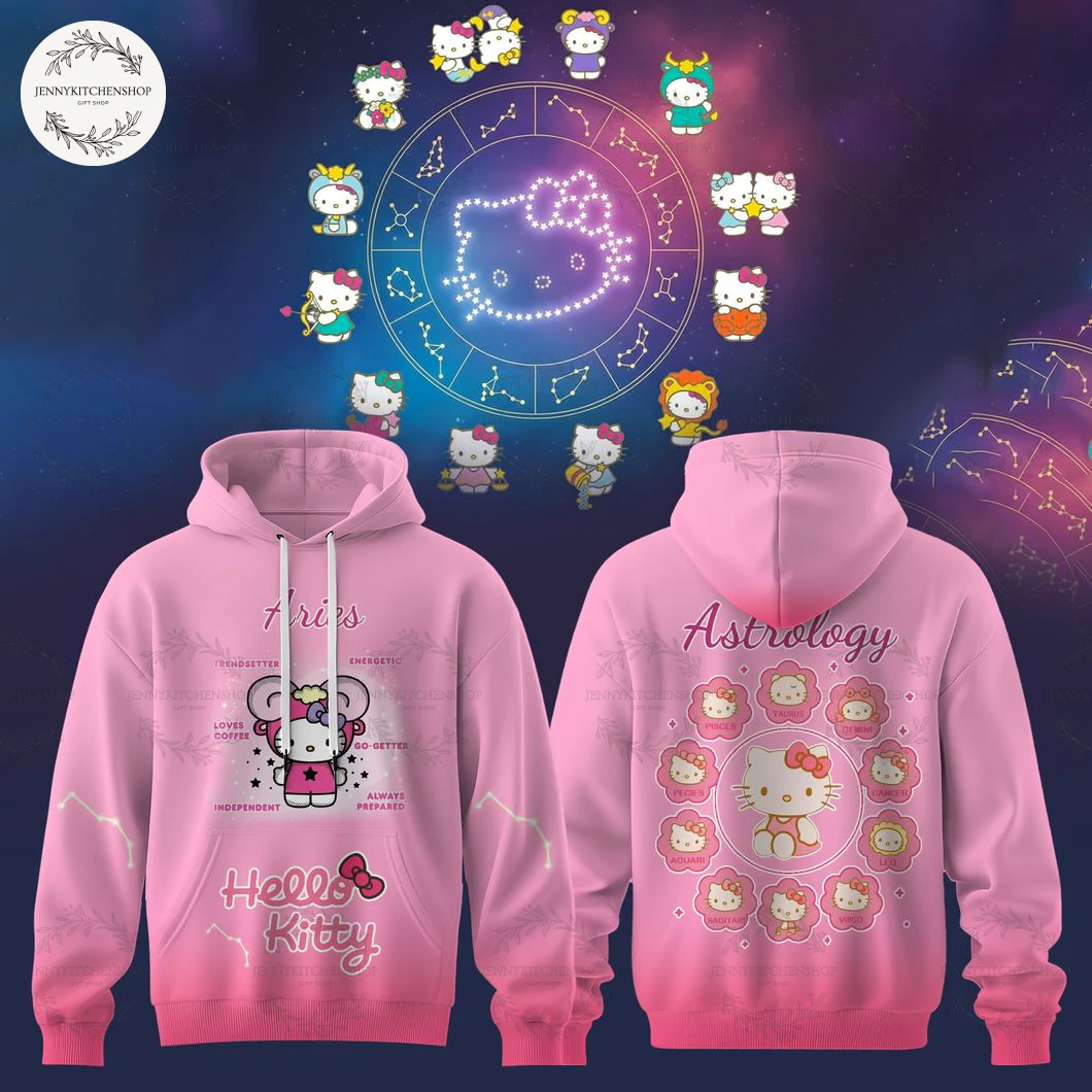 Hello Kitty Aries Energy Pink Hoodie